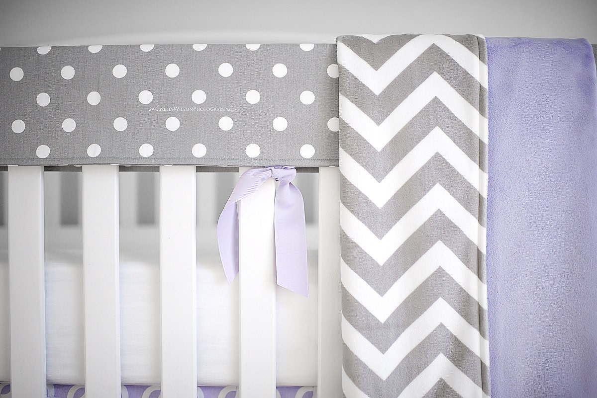 Teething Crib Rail Cover Protector Lavender by leahashleyokc