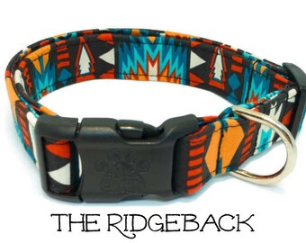 Navajo Dog Collar, Southwest Dog Collar, The Ridgeback, Aztec Dog Collar, Puppy Gift, Dog Gift, cool collar, Matching Leash Available
