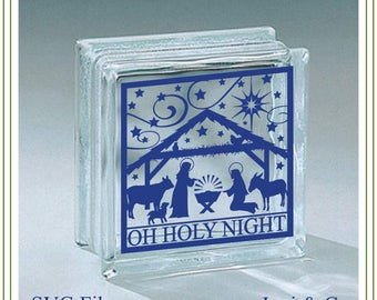 Nativity SVG, Christmas Glass Block svg, Nativity Scene, Glass Block SVG cut file, Glass Blocks, vinyl cutting, cards, Christmas crafts