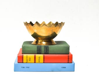 Vintage Brass Pedestal Bowl