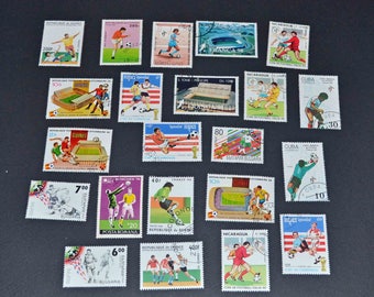 50 soccor stamps from around the world