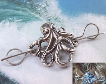 Octopus hair clip | Etsy