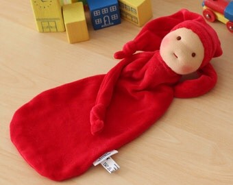 Customed Waldorf Security blanket, waldorf doll, velvet doll, doll for baby, choose the color