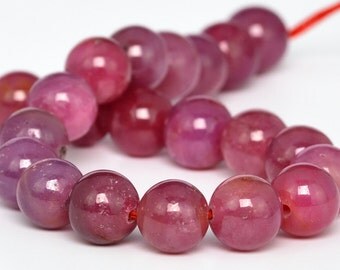 8MM Ruby Beads Grade AAA Genuine Natural Gemstone Half Strand Round Loose Beads 4" BULK LOT 1,3,5,10 and 50 (100313hf-285)