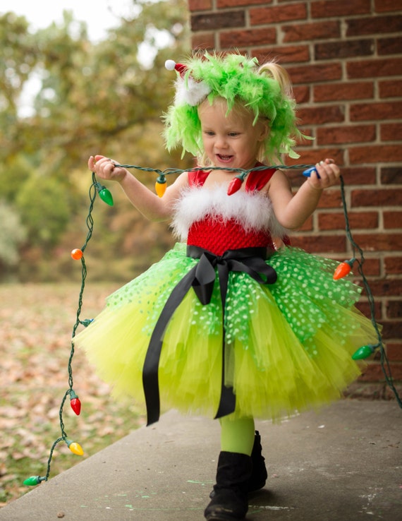 Items similar to Grinch Tutu Dress - Grinch Costume - Christmas Photo ...