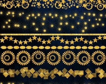 Digital scrapbook borders clip art gold glitter digital borders digital clip art gold stars gold confetti clipart gold foil clipart confetti