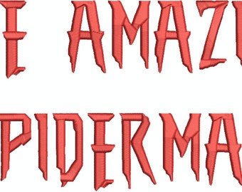 spiderman letters etsy