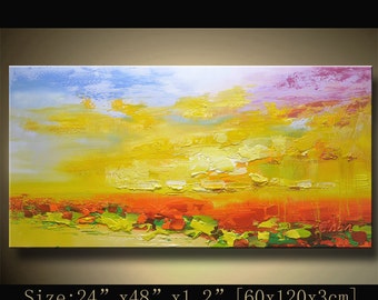 Abstract Large ORIGINAL Painting Modern Textured Painting, Palette Knife, Home wall art Decor, acrylic art Painting on Canvas by Chen 1027