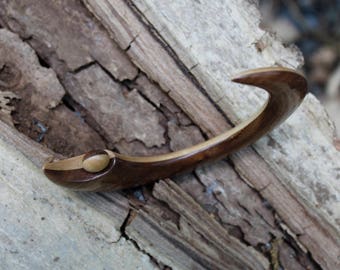 Wooden hair accessory, Hair sticks, Hair fork, Curly hair stick, Wood, Walnut, Ash tree, Handmade, Hair accessory, WoodArtJewelry