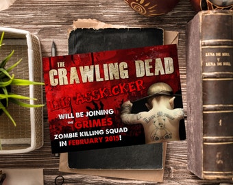 Funny Pregnancy Announcement / Walking Dead, The Crawling Dead / Funny Baby Announcement / Pregnancy Reveal Idea / Digital or Printed Cards