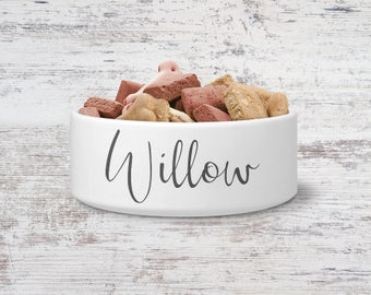 Willow Custom Pet Bowl Small or Large Dog Bowl Ceramic Cat Bowl Dish Pet