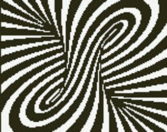 WRITTEN NO GRAPH-Optical Illusion Afghan Pattern