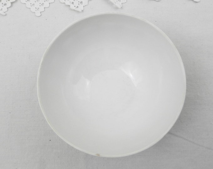 Vintage 1950s French White Bone China Limoges with Gold Gilt and Rose Bud Pattern Cafe au Lait Bowl, Coffee Bowl, Country, Shabby, Chic