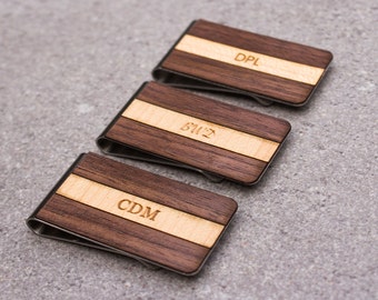 Personalized groomsman gift, Personalized money clip, money clip, monogram money clip, wood money clip, engraved money clip, gift under 25