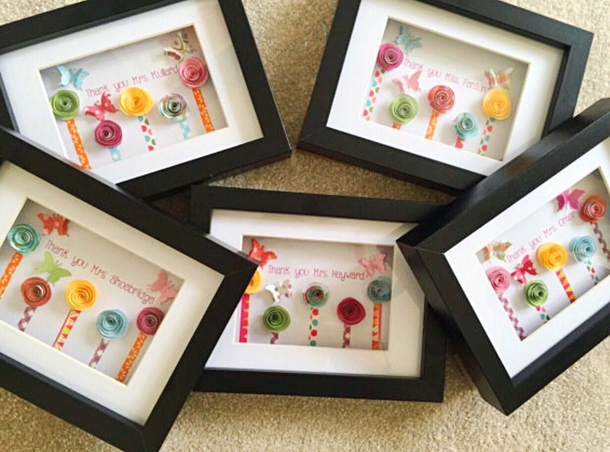 Thank you teacher gift Teacher box frame end of term gift