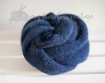 Newborn Alpaca Knit Wrap, Newborn Photography Prop, Several Color Options