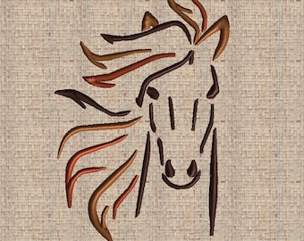 Horse Embroidery Design Horse Head Embroidery Design Horse Ouline Horse Head Silhouette
