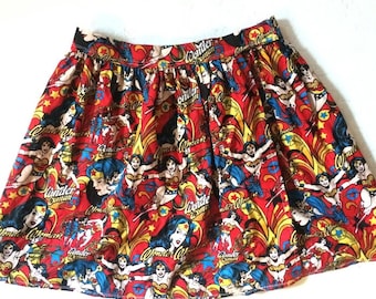 Wonder Woman Skirt. Every Day Cos Play. DC Super Hero Heroine. Comic