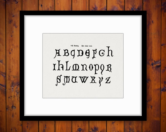 Ancient Alphabet Image Printable Download Ornate Design Antique Graphic Digital Jpg Png Eps HQ 300dpi No.406