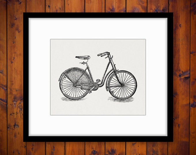 Antique Bicycle Graphic Printable Download Vintage Bike Illustration Image Digital Clip Art Jpg Png Eps HQ 300dpi No.4176