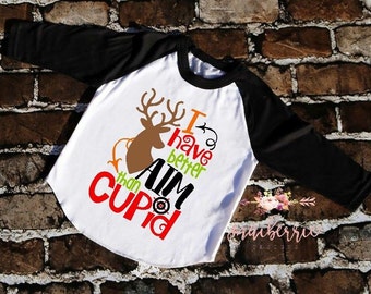 I have better aim than cupid, valentines shirt, personalized shirts, youth baseball tee, custom vinyl tee, youth apparel
