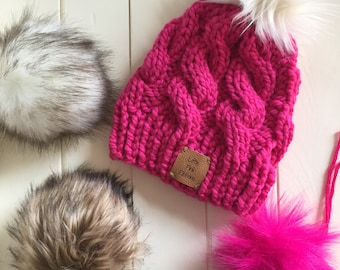 Faux Fur Pom Pom - Fur Pom Pom - Fur Pom for Hat - Handmade Fur Pom Pom for Hat