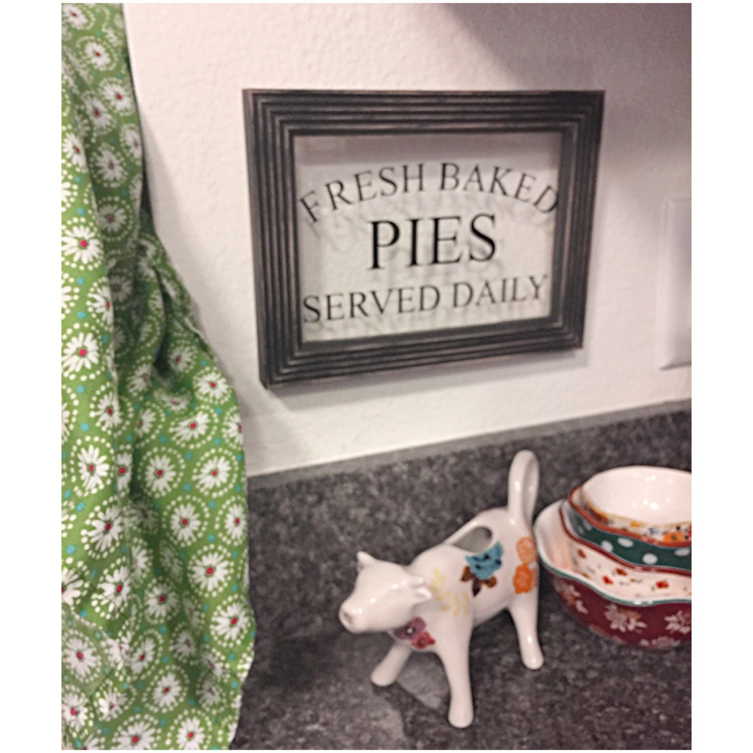 Fresh baked pies served daily glass sign painted not vinyl