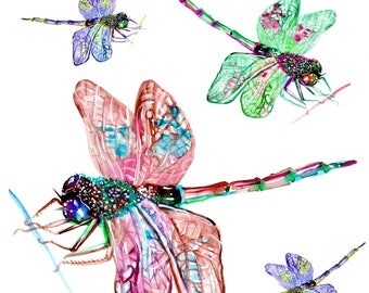 Dragonfly clip art | Etsy