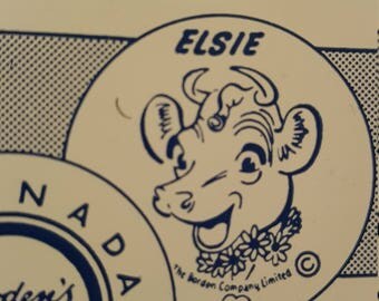 Vintage ink blotter/ Bordens milk powder /elsie the cow/crafter supplies/ old blotter/ new old stock /ink blotter/advertising