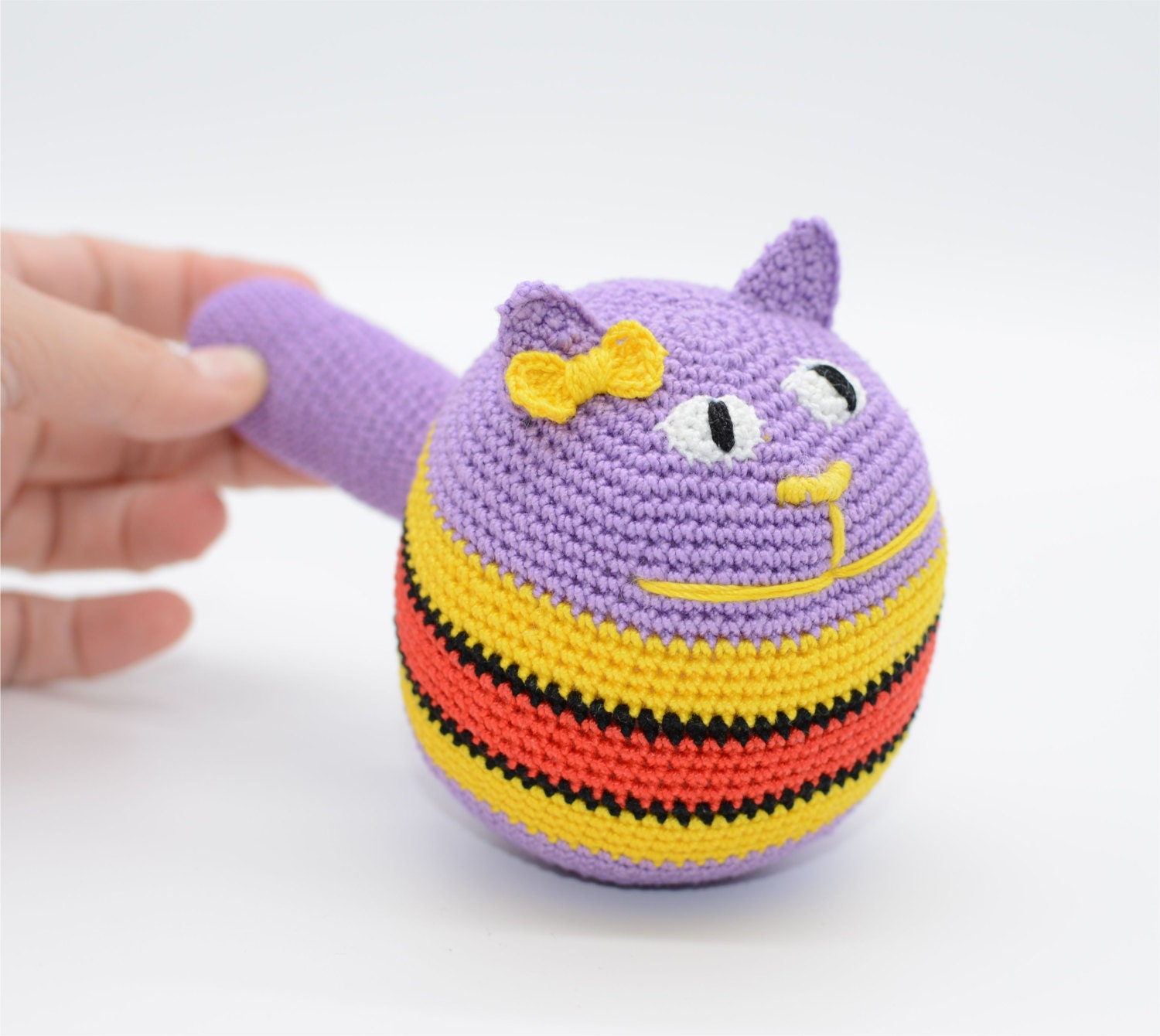 Cat ball toy stress ball amigurumi cat crochet cat ball