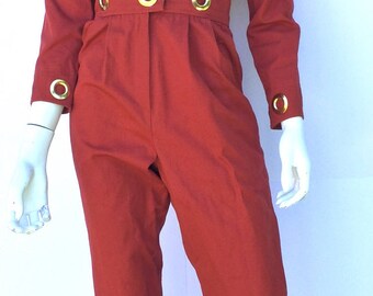 80s Lillie Rubin Jumpsuit Disco Glam Coveralls