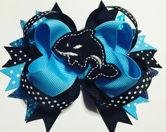 Loopy Felt Orca Whale Hairbow