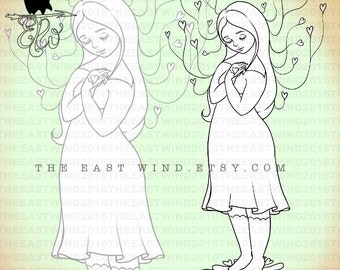 Digital stamp- 'Plant love to harvest love'- 300dpi JPG/PNG files -MAC0344