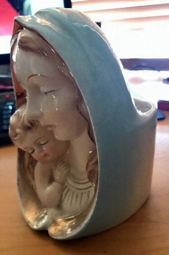 Mother and child planter vase by Bradley