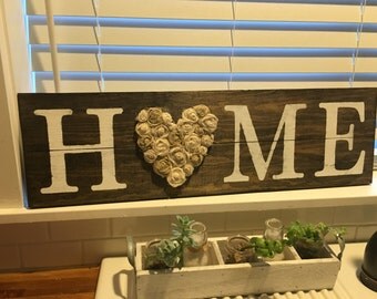 HOME sign, Rustic wall decor, LOVE sign, Shabby Chic home decor, Rustic decor, Rustic home sign, Rustic Love sign, Rustic Wedding sign