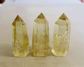 Handmade Polished Citrine Point - B391