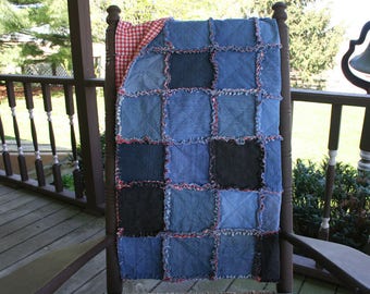 Denim quilt | Etsy