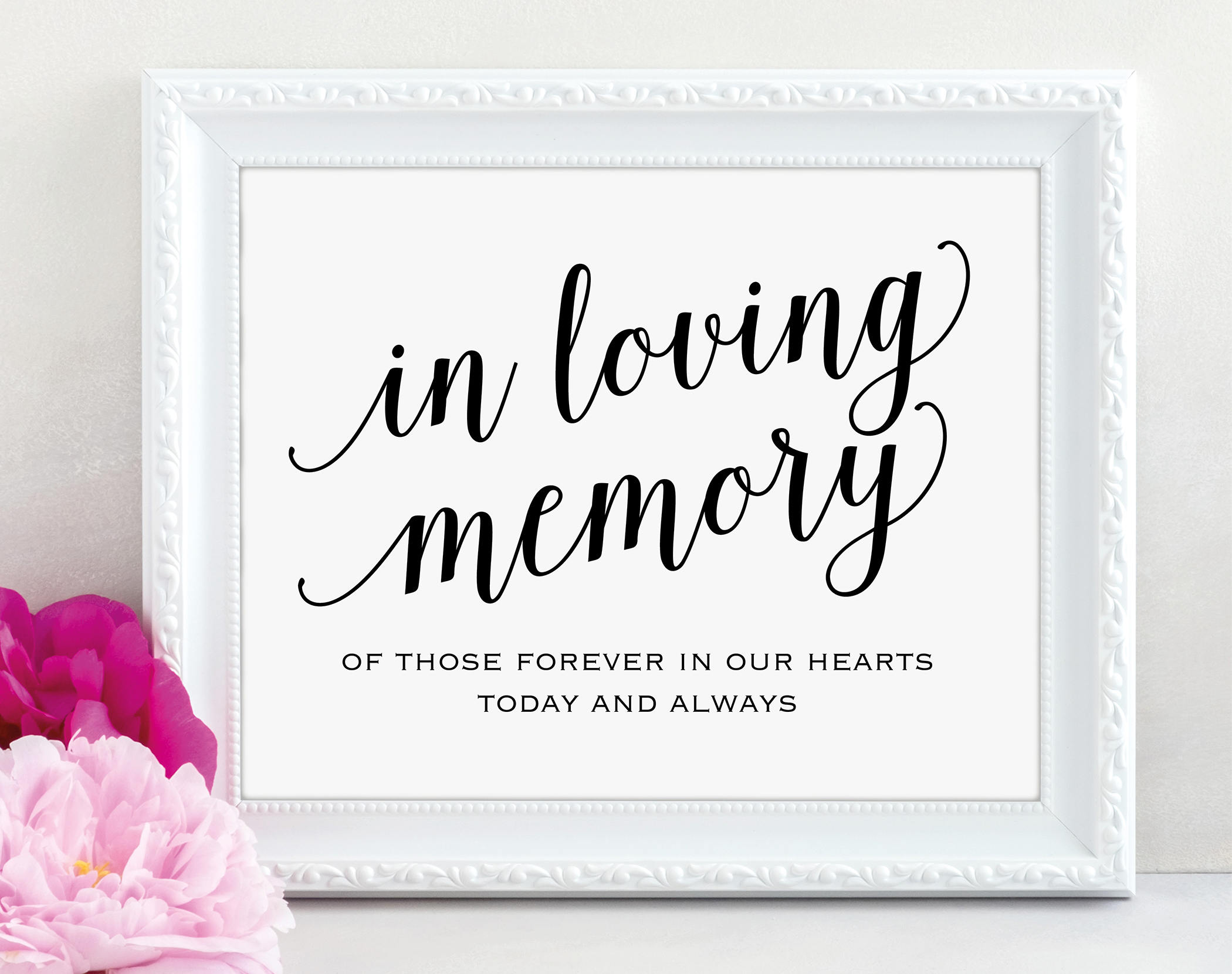 In Loving Memory Sign In Our Hearts Wedding Sign Memorial