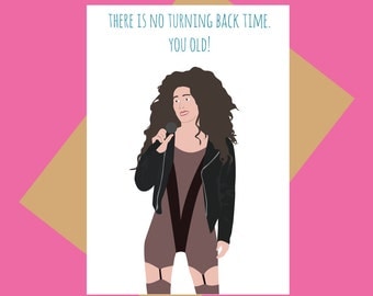 Cher greeting card - Turn back time - Funny birthday card