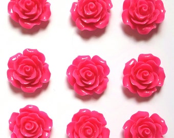 Dark Pink Rose Push Pin Thumb Tack Gift Hostess Gift Office Gift Wedding Shower Dorm Decor Teacher Gift