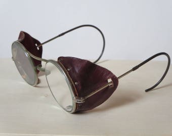 VINTAGE STEAMPUNK EYEGLASSES, Industrial eyeware, Goggles, Aviator, Safety glasses, Sellstrom, Aviator, Protection glasses, Gift