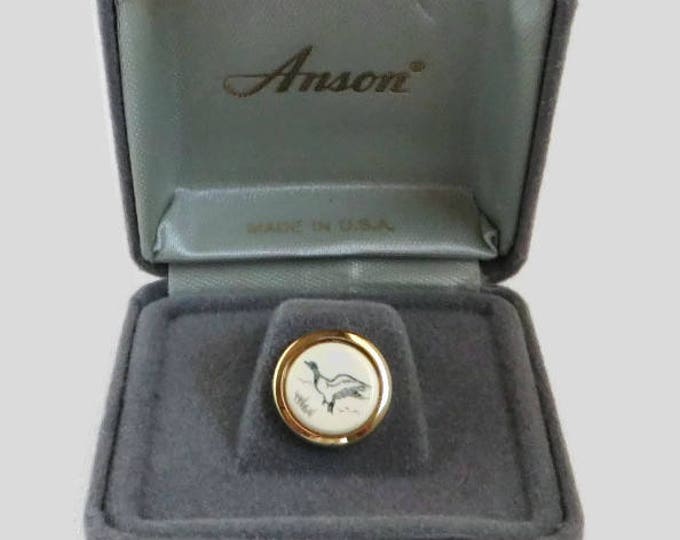 Vintage Tie Tack Anson Goose Lapel Pin, Men's Suit Accessory