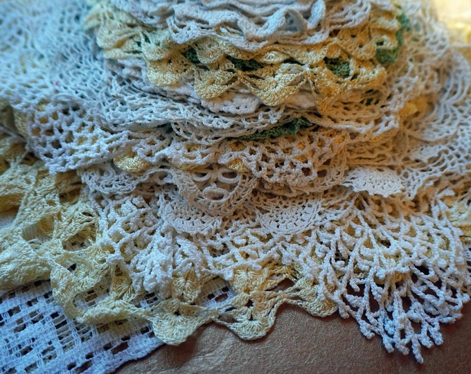 50 Crochet Doilies, Vintage Wedding Decoration, Crochet Doily, Handmade Crochet, Hand Crochet Items Crochet Decoration Boho Table decoration