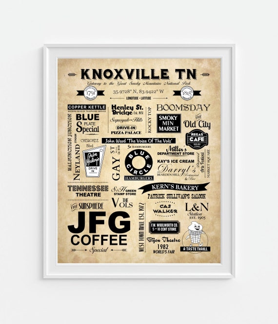 Knoxville Art Print Tennessee Art Print Knoxville Wall Art