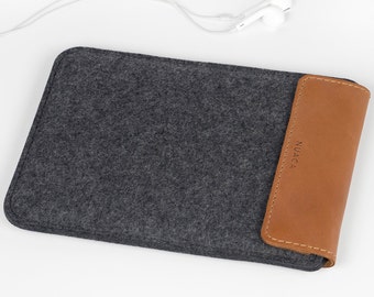 iPad Mini Cover - iPad Mini Sleeve - iPad Case - iPad Mini Leather - Felt Leather Case - iPad Cover