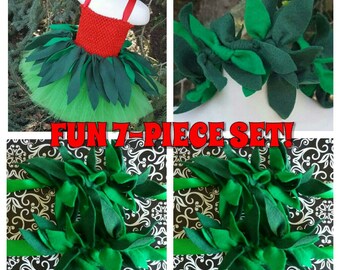 7 PIECE! Lilo Inspired Hula Costume, Lilo Costume, Lilo Tutu Dress, Lilo Headband, Wrist Cuffs, Ankle Cuffs, Lilo Cosplay
