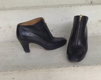 Boots, boots in black leather, size 37, François Villon, French Shoemaker.