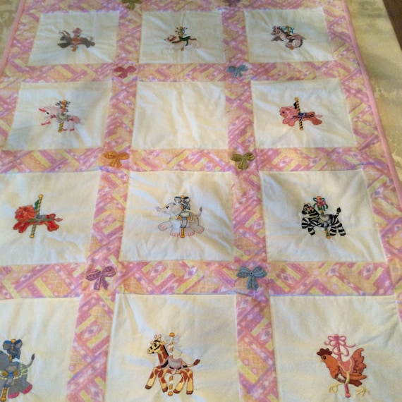 Machine Embroidered Baby Quilt