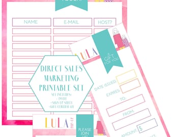 Direct Sales Invite, Gift Certificate & Signup, Great for Independent Sales Consultant, Direct Sales Marketing Printable, Pop-Up Boutique