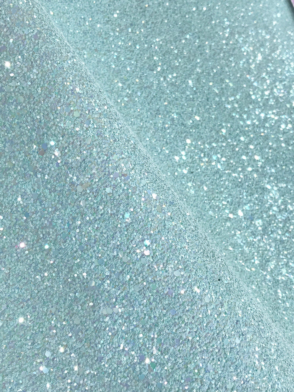 Pastel Pale Blue Chunky Glitter Fabric 1.0mm Thickness Sheet A5 orA4